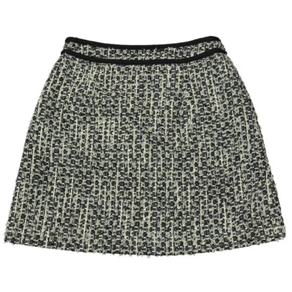 NWT DYNAMITE Tweed A-Line Mini Skirt Sz XS Green / Black - Picture 7 of 7